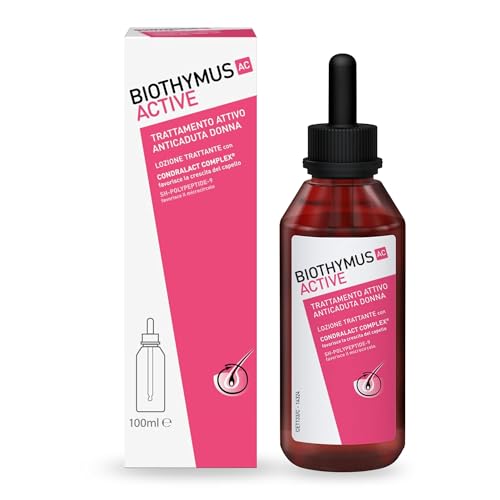 Biothymus Active Donna, lotion anti-chute pour femmes, soin actif pour cheveux fragiles, flacon de 100 ml