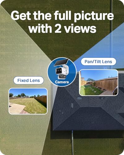 Image of Tapo 2K Dual Lens Pan /Tilt Security Battery Camera Wireless w /Solar Panel, 165 Wide-Angle + 6mm Telephoto, Free Person /Vehicle Detection, 360 Pan, SD /Cloud Storage, Works w /Alexa & Google, C645D KIT