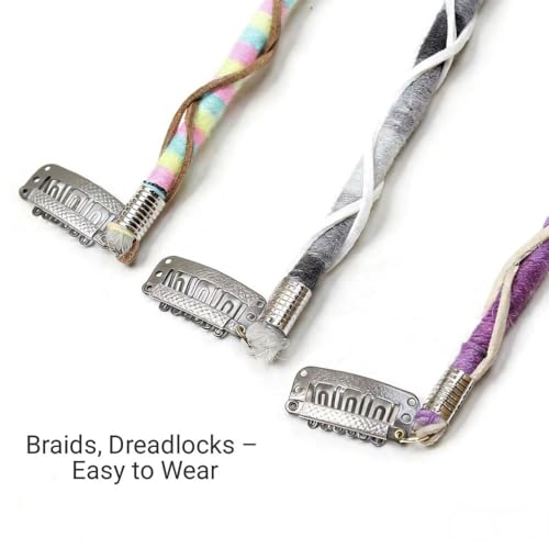 Accesorios para cabello con clip boho trenzas dreadlocks 3 piezas miniatura 3