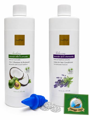 Image of Smuggs Jugs Cruise Hidden Liquor Flask Set, 2 17.3 oz Fake Shampoo Bottles | Smuggs Jugs, Leakproof, Rum Runners, For Cruise Travel