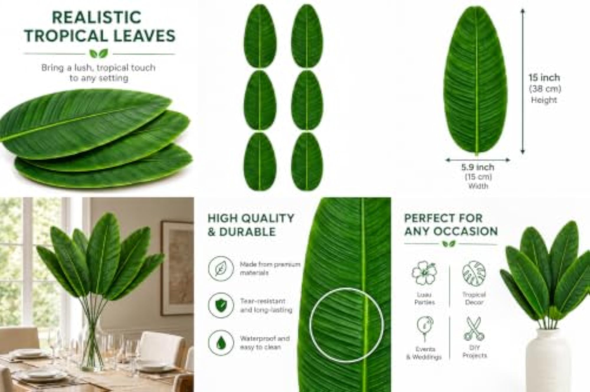 Artificial Banana Leaf Decorative Leaves for Pooja and Wedding Use