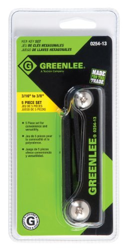 Greenlee 0254-13 Folding Hex Key Set, 5-Piece