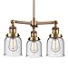 Innovations 207-BB-G54 3 Light Chandelier, Brushed Brass