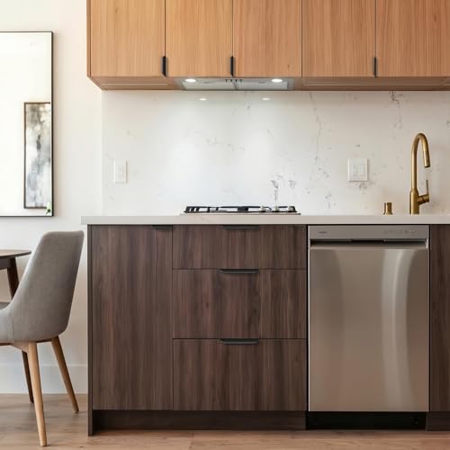 Image of Goldenwarm Black Cabinet Handles 7-1 /2 Inch 30 Pack, Finger Pulls for Cabinets, Edge Pull for Dresser Drawers, Aluminum Alloy, Modern Kitchen Hardware for Dresser Bathroom Closet and Cupboard