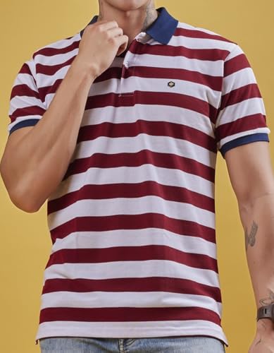Image of 3BROS Men's Collor Neck Polo T-Shirt, Anti Stain and Half Sleeves, Cotton Blend, Regular Fit Tshirt for Men || Mens t Shirt
