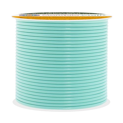Mandala Crafts Round Genuine Mint Leather Cord for Jewelry Making – 1mm Cowhide Leather Rope String Lace for Kumihimo – 20 Yards Cowhide Craft Cording Spool by Mandala Crafts - Image 2