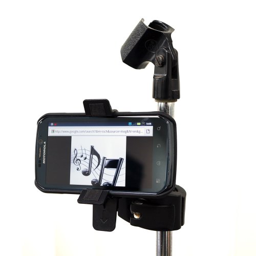 image for ChargerCity Music Mic Microphone Stand Smartphone Clamp Mount with 360