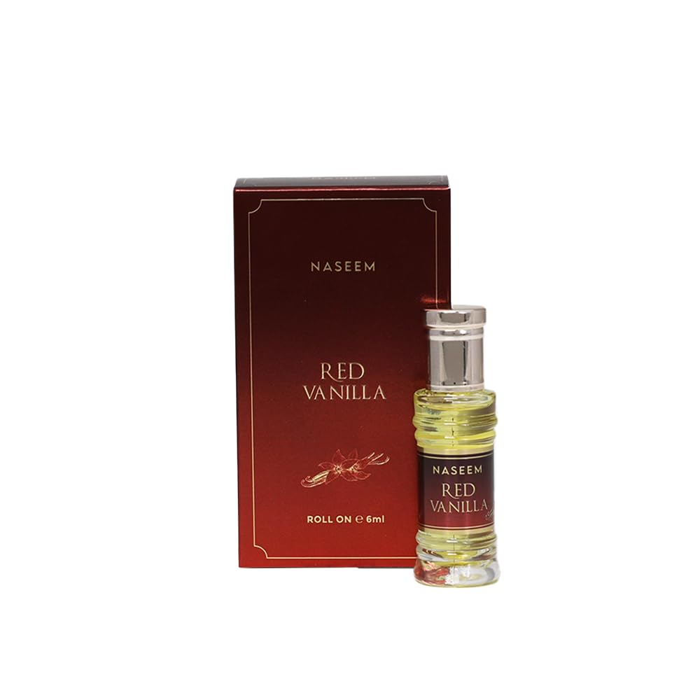 NASEEM Red Vanilla Attar Roll On Perfume Oil 6ml | Fruity Floral Musky Attar with Tuberose & Patchouli | Alcohol-Free-image-7