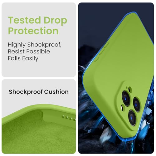 Image of FireNova Designed for iPhone 15 Pro Max Case, Silicone Upgraded [Camera Protection] Phone Case, Soft Anti-Scratch Microfiber Lining Inside, 6.7 inch, Sprout Green