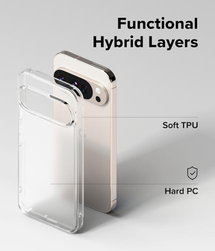 Image of Ringke Fusion Compatible with Google Pixel 10 Pro XL Case [Anti-Fingerprint Frosted Back] Slim Translucent Protective Back Cover with Shockproof Bumper - Matte Clear