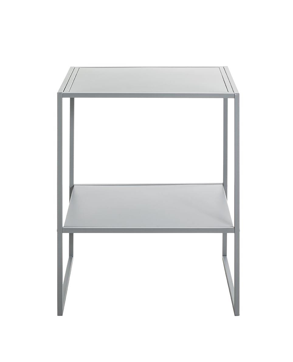 HAKU Tavolino grigio, metallo - Dim. L 45 x A 60 x P 35 cm, Stile Moderno