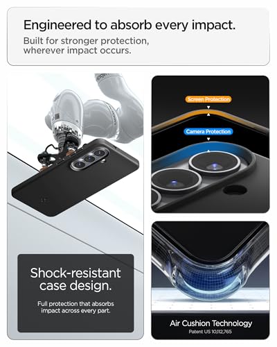 Image of Spigen Thin Fit MagFit | Samsung Galaxy S26+ Case [Air-Cushion Technology] Galaxy S26 Plus Back Cover | TPU+PC - Black