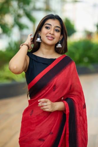 Image of H&J INNOVATION Women's SOFT LILAN SLAB ATTRACTIVE CHARMFULL BEAUTIFUL RICH PALLU & JACQUARD WORK RUNNING EXCLUSIVE BORDER 5.5 Meter Saree| 0.8 Meter Unstitched Blouse Piece HJ-5818
