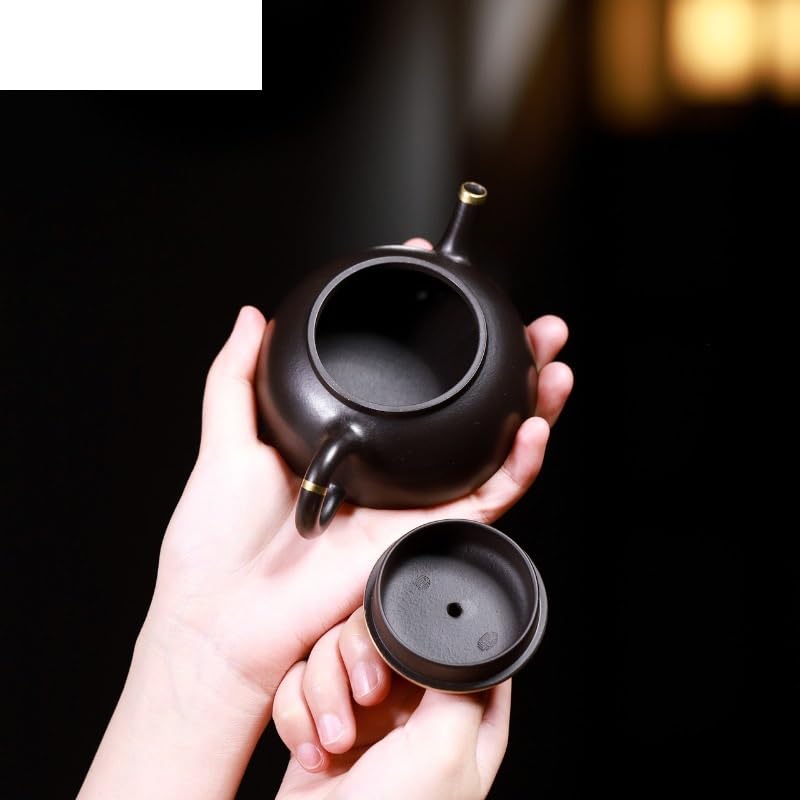 Dzbanek do herbaty 150 ml z fioletowej gliny, ręcznie robiony dzbanek Zisha Teaset, chiński czajniczek do herbaty liściastej, zaparzacz do herbaty