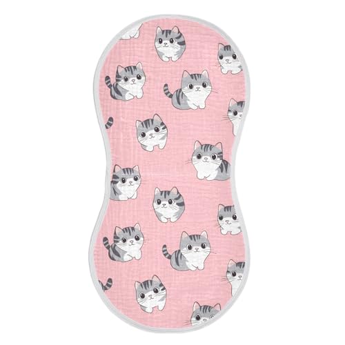 vvfelixl Baby Burp Cloths Cartoon Cheese Cat Baby Newborn Cotton Burping Cloths Set Babys Washcloths 4 Pack