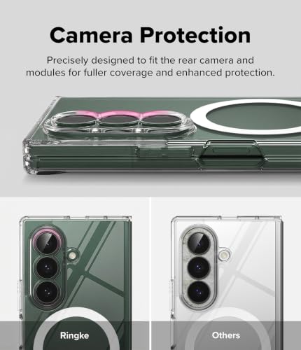 Image of Ringke Fusion Magnetic for Samsung Galaxy Z Fold 8 Ultra Case Back Cover | Magnetic Clear, Compatible with MagSafe, Shockproof, Hard Back, Flexible TPU Bumper, Precise Cutouts, Original Form