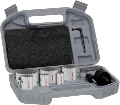 Bosch 9x Coffret de scies trépans à filetage Multi Material (pour Acier, Cloison sèche, Ø 20, 25, 35, 40, 51, 68 mm, Professional Accessoire Perceuses)