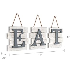Barnyarddesignseatsignkitchensignswalldecorkitchendecorationswallrustichangingwalldecorprimitivecountryfarmhousehomeandkitchendecordistressed24x8whitegrey  Urban Country Home Decor Barnyard designs eat sign kitchen signs wall decor kitchen decorations wall rustic hanging wall decor primitive country farmhouse home and kitchen decor distressed 24 x 8 whitegrey  urban country home decor