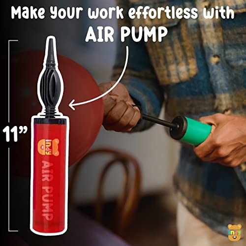 Image of Just Party Hand Held Balloon Air Pump Inflator for Pastle Balloons, 5 Meter Balloon Arch Kit & 1 Roll of 100 pc Removable Glue Dot for Decoration of Birthday /Anniversary /Engagement