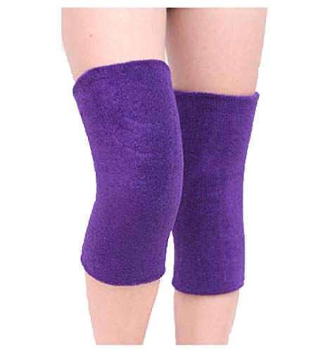 Afinder - Rodilleras térmicas gruesas, transpirables, cálidas y cálidas rodilleras, para esquí, ciclismo, danza, artritis, tendinitis, 1 par, Mujer, color morado, tamaño talla única