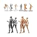 Haniforever Artists Manikin Art Mannequin Figures Supplies Drawing Tools,Small Drawing Figure Model for Sketching,Painting,Action Figures Male+Female Set(Grey)
