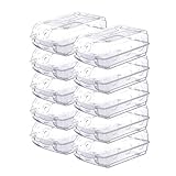SANJIANG Paquete De 10 Organizadores De Zapatos Zapateros De Plástico Transparente para Armarios Y Entradas Contenedores De Zapatos Apilables Cajas De Almacenamiento De Zapatos con Tapas,A