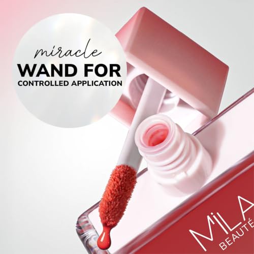 Image of Mila Beaute Pookie Serum Liquid Blush for Face Makeup | Highly Pigmented & Easily Blendable Blusher | Non Drying Formula with Orange Peel Extracts | Suitable for Indian Skin Tones - Gummy Bear
