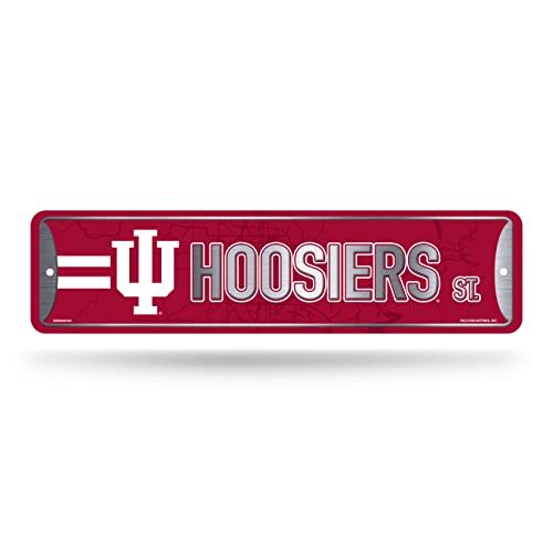 Rico Industries NCAA Indiana Hoosiers Plaque de rue en métal 10,2 x 38,1 cm Décoration...