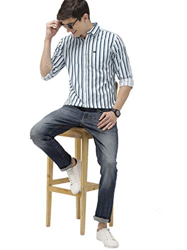 The Indian Garage Co Men Slim Fit Striped Shirts - Image 5