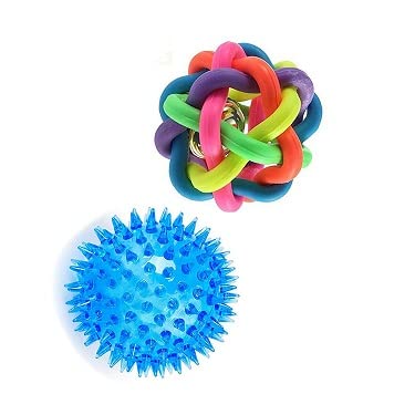 DOG TRUST Pet Products Sound Ball with Bell & Free Led Squeaky Lighting for Dogs & Puppies, Medium/Small (Multicolour) - Pack of 2 (B0BLNPWB3J) Amazon Price History, Amazon Price Tracker