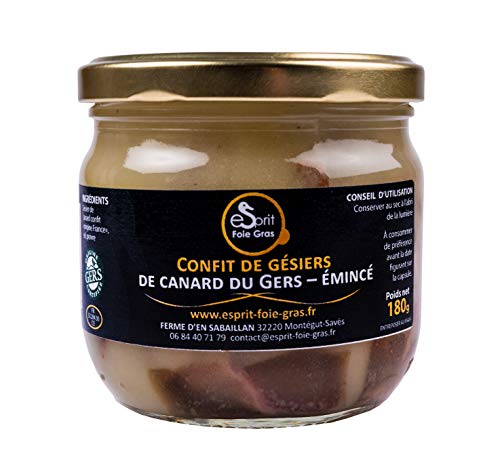 Esprit Foie Gras - Confit de gésiers de canard - Emincé 180 G - Conserverie familiale du Gers - Terroir et gastronomie du Sud-Ouest Cover