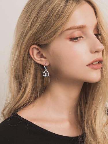 WINNICACA Cat Earrings for Women Sterling Silver Leverback Animal Dangle Earrings Hypoallergenic Jewelry Cute Cat Lover Gifts for Mom Wife Daughter on Mother's Day Birthday Anniversary3