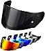 PSLER Visera de Casco para LS2 Outer FF320 Rapid FF353 Assault FF328 Stream FF800, Visera Tintada para Casco de Motocicleta Accesorios de Repuesto(Negro Oscuro)