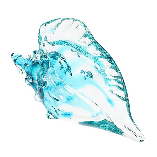 PRETYZOOM Elegant Glass Conch Craft Conch Shell Handicrafts Home Office Decorations