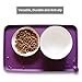 Hoki Found Waterproof Pet Feeding Mats with High Lips, Multiple Size and Colors for Dogs, Cats & Others -Eggplant
