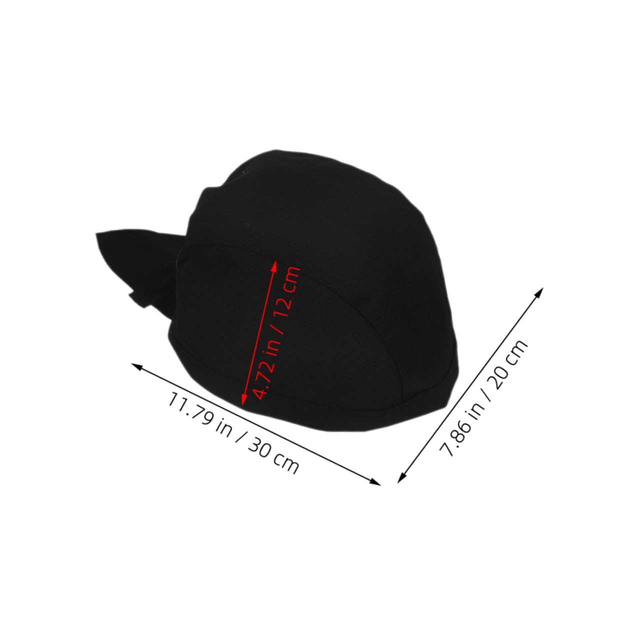 iplusmile 12 Gorros de Chef Negros de Algodón para Servicio de Alimentos | Lazo Trasero, Uso Unisex, para Cocina y Restaurante, Talla Única, Estilo Profesional