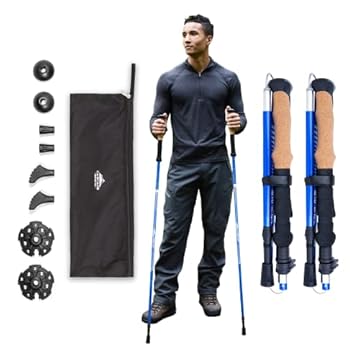 cascade mountain tech aluminum folding trekking poles