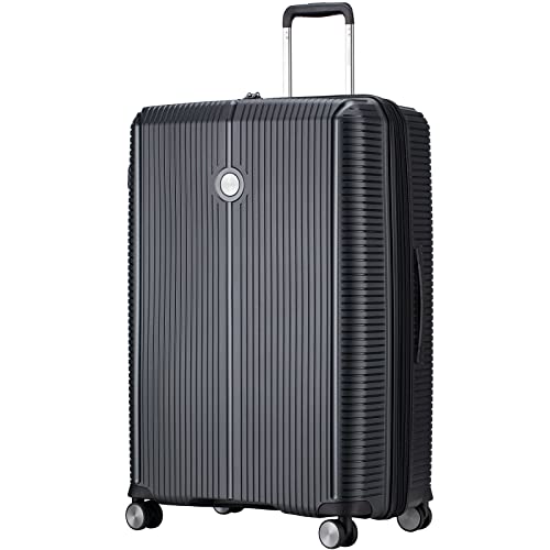 Image of Verage Carry On Luggage with Spinner Wheels, Expandable Hardshell Spinner Suitcase for Travel, TSA Approved (Checked-Large 28-Inch, Black)