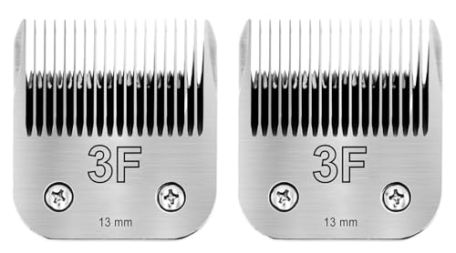 TINMAGI 3F Cuchillas Desmontables para Perros, Cuchilla de Recambio Cerámica para Peluquería Canina, Tamaño 1/2" (13 mm) Longitud de Corte, Compatible con la Serie A5, 2 Piezas