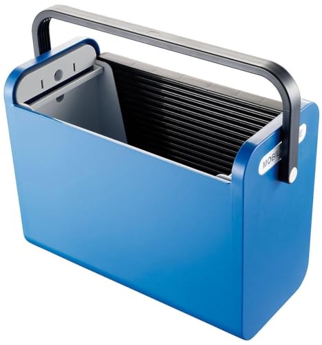 Boîte de transport helit H6110193 rangement de documents nomade rigide noir bleu