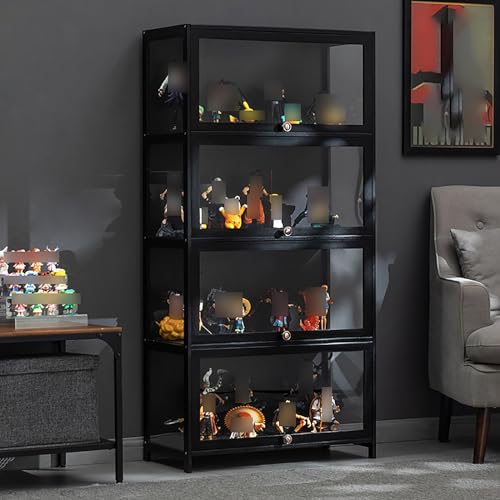 Figure Display Case,Display Cases for Collectibles,Display Cabinet with Acrylic,Quick Installation,Strong Load-Bearing Capacity,Sealed Dustproof,for Playroom, Bedroom. (Col