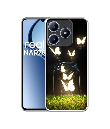Image of Butterfly Design Printed Silicon Soft TPU Back Case Cover for Realme C63 4G / Narzo N63 4G