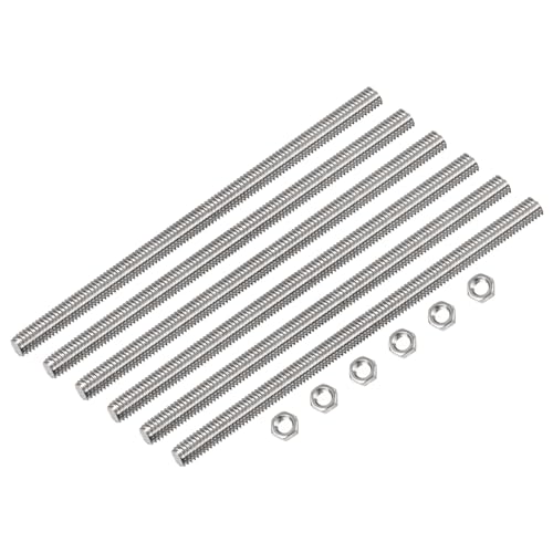 Tige filetée M6 x 400mm QUARKZMAN en acier inoxydable 304 avec 6 écrous hexagonaux