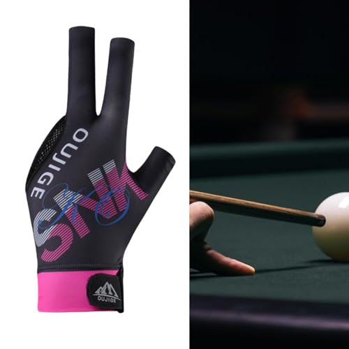 RNXRZANK 4X Three Finger Pool Glove for Billiards Left Hand Snooker Cue