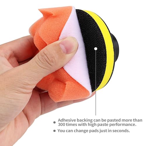 Image of MLD 3 inch Car Polishing Buffing Pads Waxing Sponge Buffer Set Foam Polisher Kit DKCP-801 (3inch, 7Pcs Drill Polisher Kit) Pack of -1