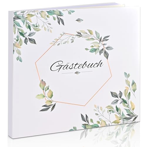 Tigvio Gästebuch Hochzeit, 120 Seiten Gästebuch, Hochzeit Gästebuch 21 x 21 cm, Gästebuch Blanko für Taufe Hochzeiten Jubiläen Geburtstage Party, Ideal Hochzeitsgeschenk für Hochzeitspaar