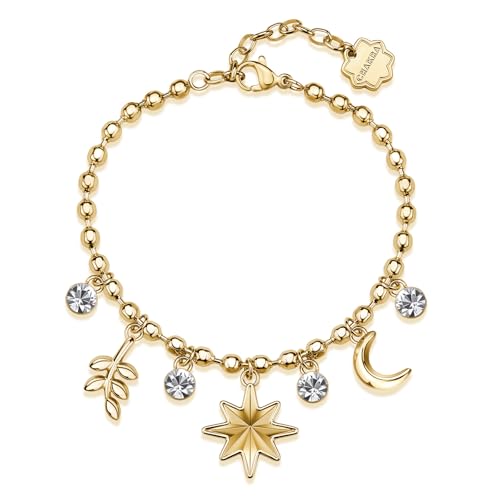 Bracelet acier femme Brosway charms lune et étoiles pour sublimer vos tenues de soirée