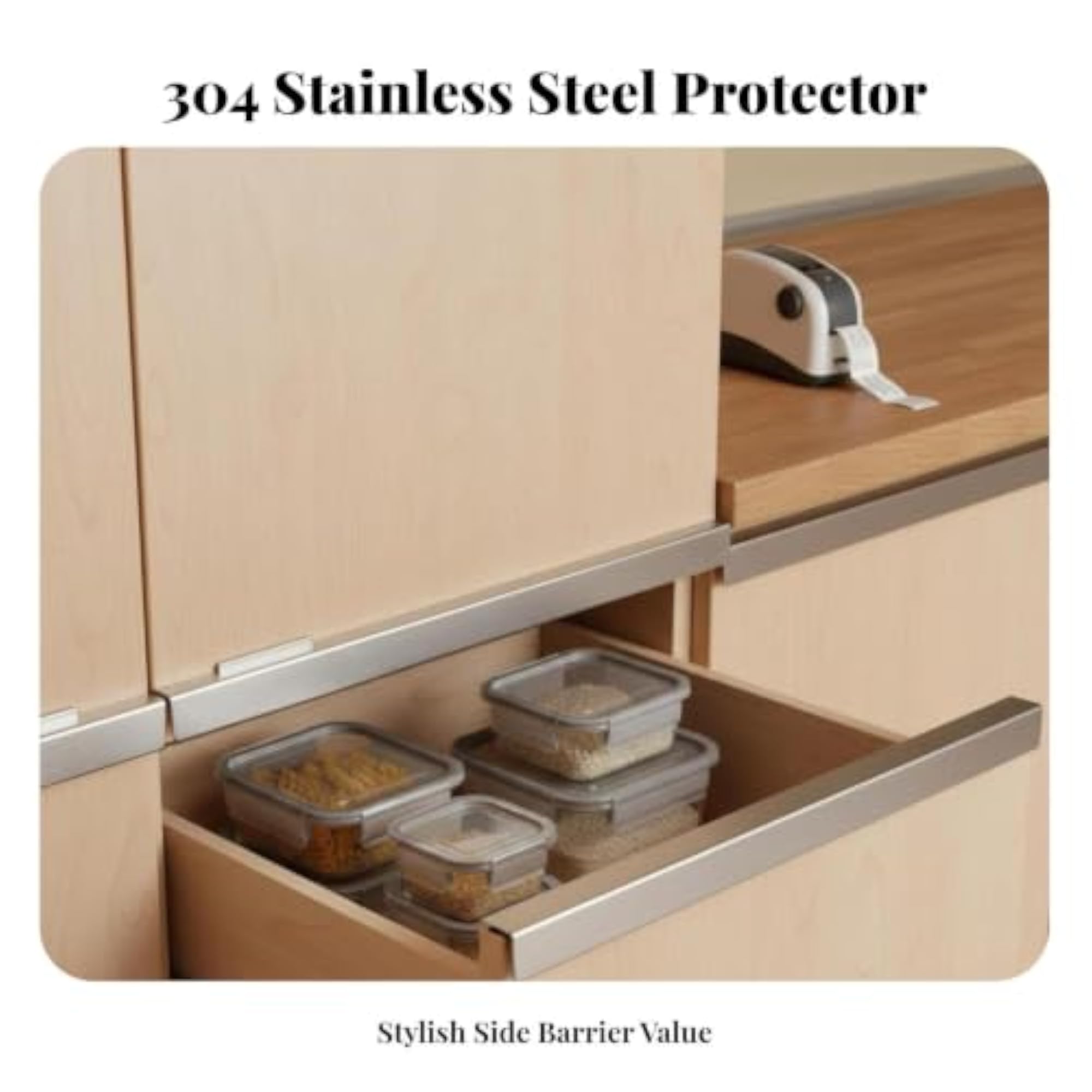 Stainless Steel Drawer Protector, 2 Pieces