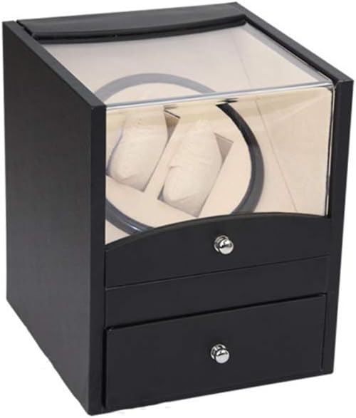 Watch Winders Watch Winder Boxes 2+0 Motor Box Electric Rotating Watch Storage Box Automatic Winding Watch Mechanical Watch Display Collection Box Turn Table Device Watch Winder Watch Box,B