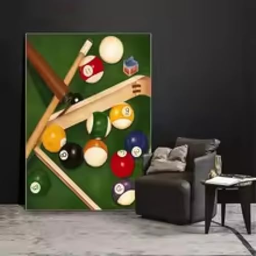 Affiche de billard déco sans cadre pour salon moderne - 5